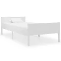 Cadre de lit Bois de pin massif Blanc 100x200 cm
