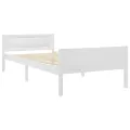 Cadre de lit Bois de pin massif Blanc 100x200 cm