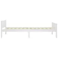 Cadre de lit Bois de pin massif Blanc 100x200 cm