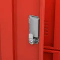 Armoire à casiers Gris clair et rouge 90x45x92,5 cm Acier