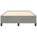 Cadre de lit Gris clair 120x200 cm Velours