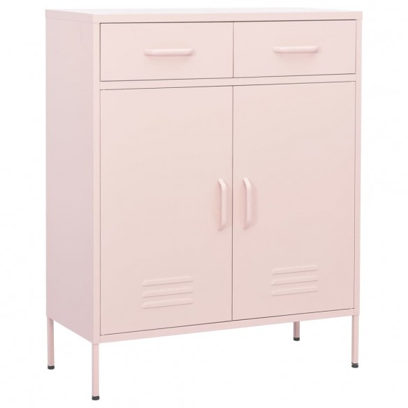 Armoire de rangement Rose 80x35x101,5 cm Acier