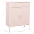 Armoire de rangement Rose 80x35x101,5 cm Acier
