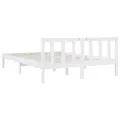 Cadre de lit Blanc Bois de pin massif 140x200 cm