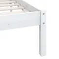Cadre de lit Blanc Bois de pin massif 140x200 cm