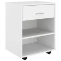 Armoire à roulettes Blanc 46x36x59 cm Aggloméré
