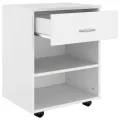 Armoire à roulettes Blanc 46x36x59 cm Aggloméré