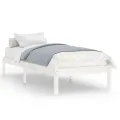 Cadre de lit Blanc Bois de pin massif 90x200 cm