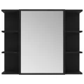 Ensemble de meubles de salle de bain 4 pcs Noir Aggloméré