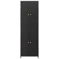 Armoire de rangement de jardin Noir 59x40x180 cm Résine tressée