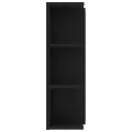 Armoire à miroir de salle de bain Noir 80x20,5x64 cm Aggloméré