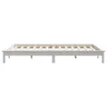 Cadre de lit blanc 160x200 cm bois de pin massif