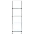 Étagère 5 niveaux Transparent 40x40x130 cm Verre trempé