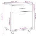 Armoire roulante Sonoma gris 45x38x54 cm Bois d'ingénierie