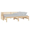 Lit coulissant Bois de pin massif 2x(90x200) cm