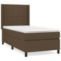 cadre de lit avec matelas Marron foncé 90x190 cm