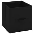 Armoire de rangement avec 4 paniers tissu Noir 63x30x71cm Acier