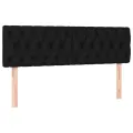cadre de lit avec matelas LED Noir 140x200 cm Tissu