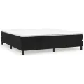 cadre de lit et matelas Noir 160x200 cm Velours