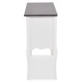 Armoire de console 6 tiroirs Marron et blanc Bois