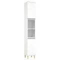 Ensemble d'armoires salle de bain 3 pcs blanc bois d'ingénierie