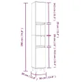 Ensemble d'armoires salle de bain 3 pcs blanc bois d'ingénierie