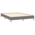 Cadre de lit Gris foncé 140 x 200 cm Tissu