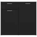 Buffet Noir 80x36x75 cm Aggloméré