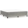 cadre de lit Gris clair 180x200 cm Velours