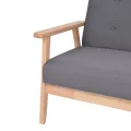 Jeu de canapé 2 pcs Tissu Gris foncé