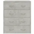 Buffet avec 4 tiroirs 60x30,5x71 cm Gris béton