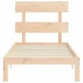 Cadre de lit avec tête de lit 90x200 cm bois massif