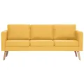 Ensemble de canapé 2 pcs Tissu Jaune