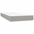 cadre de lit avec matelas et LED Gris clair 90x200cm