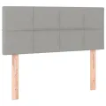 cadre de lit avec matelas et LED Gris clair 90x200cm