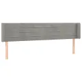 Tête de lit à LED Gris clair 163x16x78/88 cm Velours