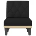 Chaise longue noir tissu