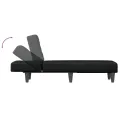 Chaise longue noir tissu