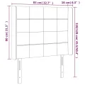 Tête de lit à LED Rose 83x16x118/128 cm Velours
