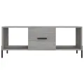 Table basse sonoma gris 102x50x40 cm bois d'ingénierie