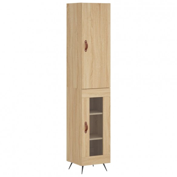 Buffet haut Chêne sonoma 34,5x34x180 cm Bois d'ingénierie