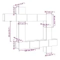 Ensemble de meubles TV 9 pcs Blanc Bois d'ingénierie