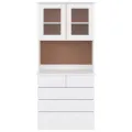 Buffet ALTA blanc 77x35x165 cm bois massif de pin