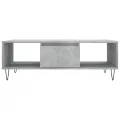 Table basse gris béton 104x60x35 cm bois d'ingénierie