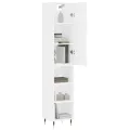 Buffet haut Blanc 34,5x34x180 cm Bois d'ingénierie