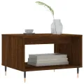 Table basse chêne marron 60x50x40 cm bois d'ingénierie