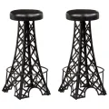 Tabourets de bar lot de 2 cuir véritable