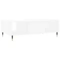Table basse blanc 104x60x35 cm bois d'ingénierie