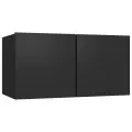 Ensemble de meuble TV 4 pcs Noir Aggloméré