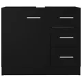 Armoire d'évier Noir 63x30x54 cm Aggloméré
